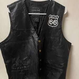 Vintage Leather Route 66 Vest